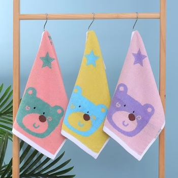 Medvilninis vaikiškas rankšluostis veidui, sugeriantis, mielas mažas rankšluostis, mokinio, darželinuko, kūdikio, veido rankšluostis, kategorija A, didmeninė prekyba