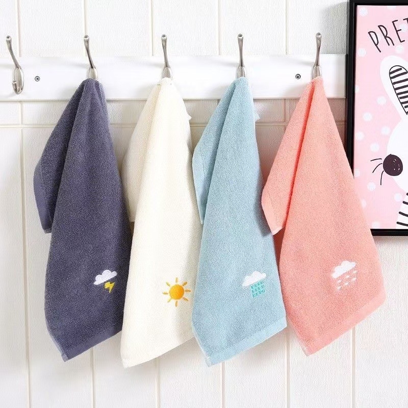 Medvilninis vaikiškas rankšluostis veidui, sugeriantis, mielas mažas rankšluostis, mokinio, darželinuko, kūdikio, veido rankšluostis, kategorija A, didmeninė prekyba