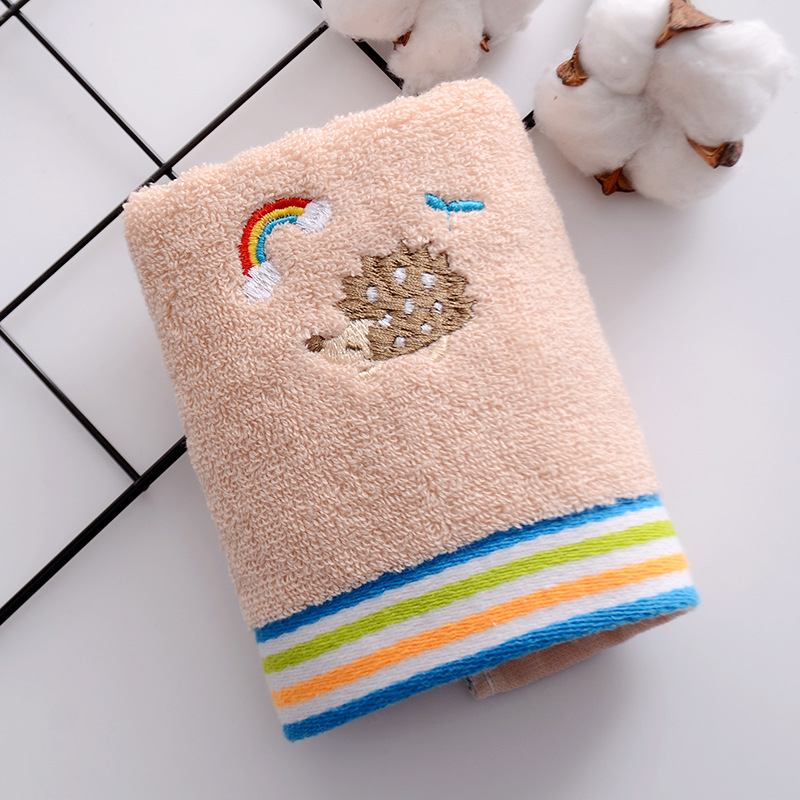 Medvilninis vaikiškas rankšluostis veidui, sugeriantis, mielas mažas rankšluostis, mokinio, darželinuko, kūdikio, veido rankšluostis, kategorija A, didmeninė prekyba