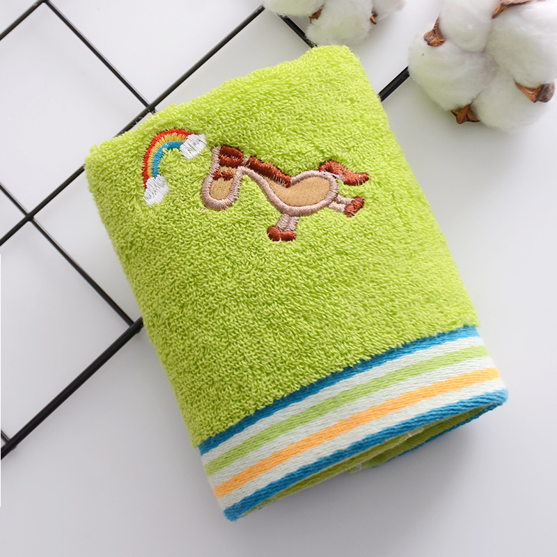 Medvilninis vaikiškas rankšluostis veidui, sugeriantis, mielas mažas rankšluostis, mokinio, darželinuko, kūdikio, veido rankšluostis, kategorija A, didmeninė prekyba