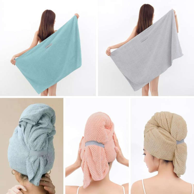 Greitai džiūstantis, sugeriantis ananasų turbanas, sustorintas, nusausintas rankšluosčiu, plaukų kepuraitė, nauja