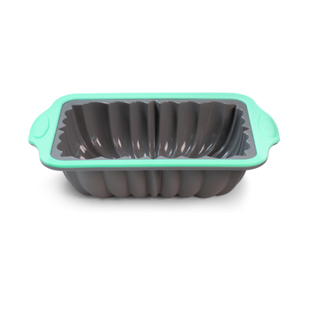 Νέο δίχρωμο πιάτο τοστ σιλικόνης με ατσάλινο δακτύλιο, μακρύ τετράγωνο σχήμα λουλουδιού, ταψί ψησίματος κέικ, εργαλεία ψησίματος, πιάτο τοστ, καλούπι κέικ