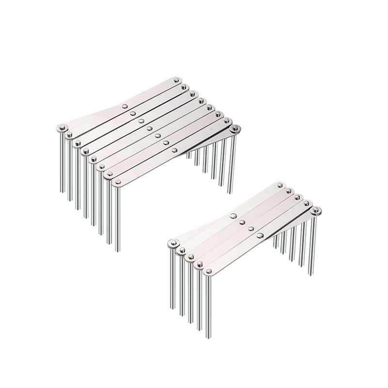 Прибираща се сгъваема стойка за тенджери от неръждаема стомана, стенна стойка за лъжици, шпатула, кука за палта, многофункционална на склад