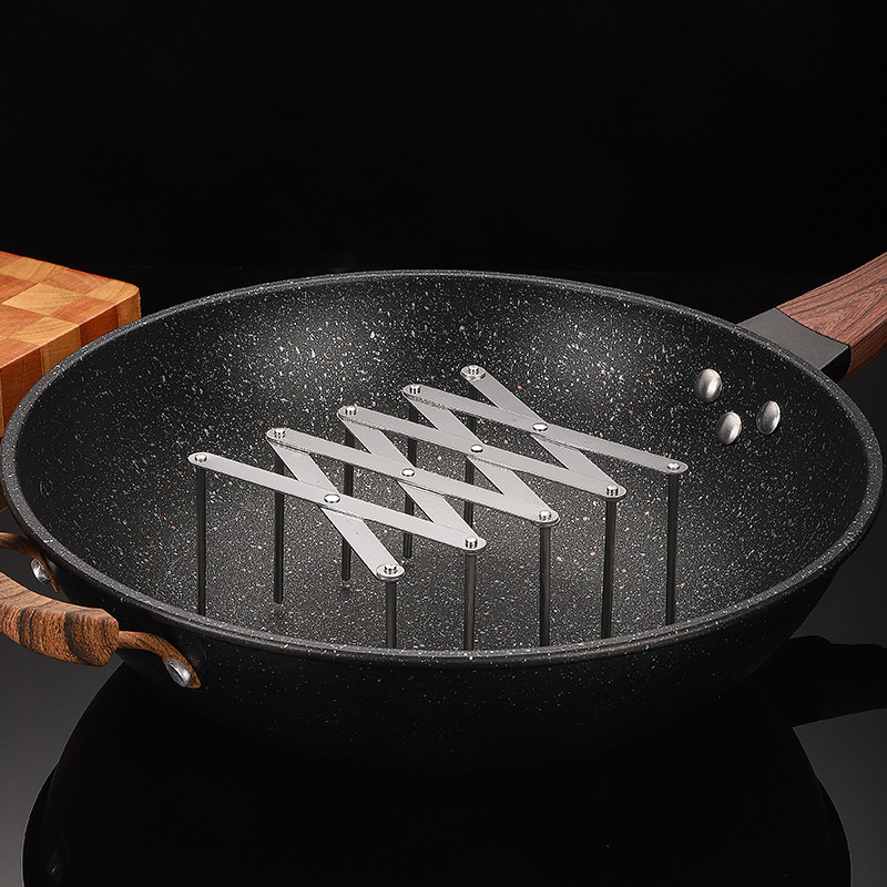 Прибираща се сгъваема стойка за тенджери от неръждаема стомана, стенна стойка за лъжици, шпатула, кука за палта, многофункционална на склад