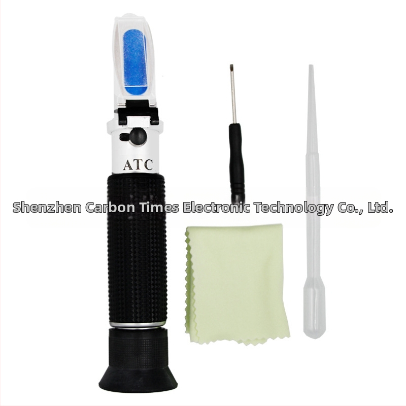 Високопрецизен 0-80% удобен ръчен рефрактометър за измерване на концентрацията на етанол и алкохол, инструмент за измерване на алкохол