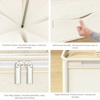 „Amazon“ naujas medvilnės ir lino lovos laikymo krepšys, permatomas drabužių antklodės žaislų organizatoriaus krepšys, patogus laikymo krepšys