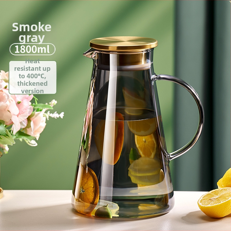 Γυάλινη τσαγιέρα υψηλής θερμοκρασίας με κρύο νερό, τσαγιέρα φρούτων, μεγάλης χωρητικότητας, παγομηχανή, σετ βραστήρων κρύου τσαγιού, οικιακή βραστήρας κρύου νερού, βραστήρας κρύου νερού