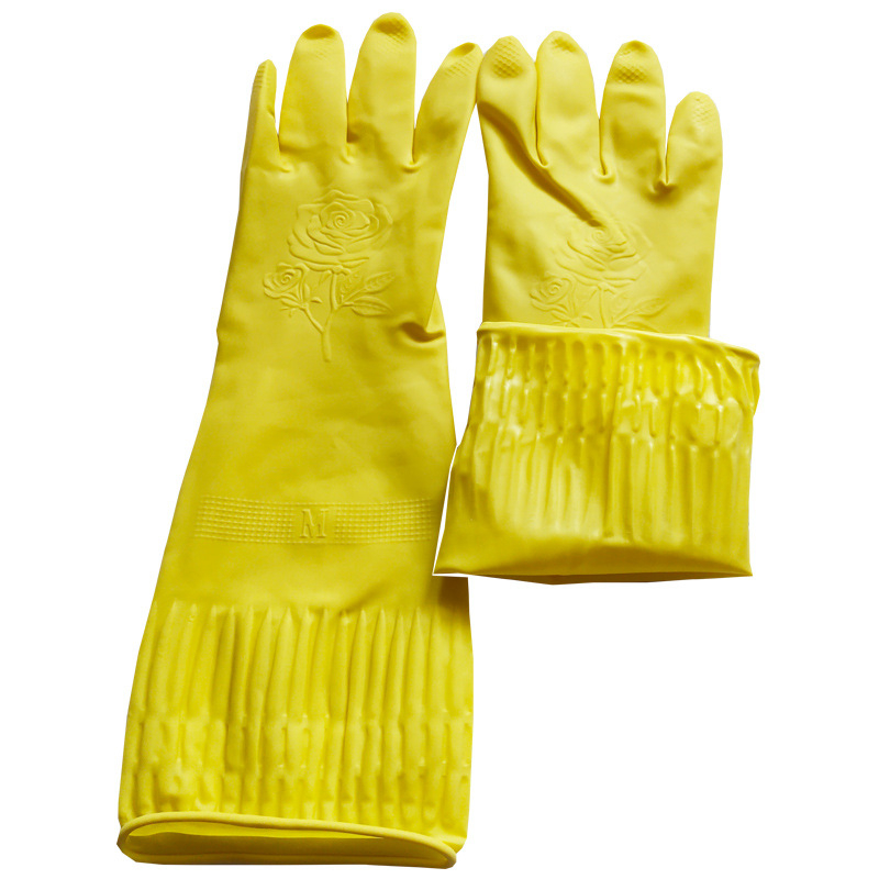 Indų plovimo pirštinės namams, ypač ilgos ir storos, vandeniui atsparios ir neslidžios guminės pirštinės virtuvės valymui ir automobilių plovimui namuose