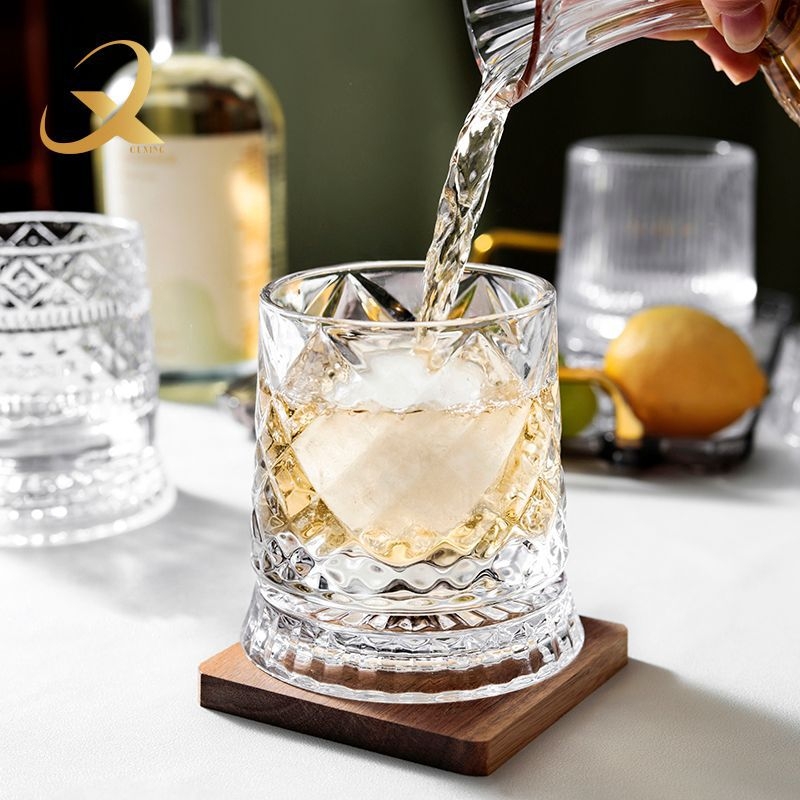 Csillag gyémánt forgó kristály dekantáló öltöny háztartási söröspohár whisky borospohár ajándék fény luxus bor öltöny