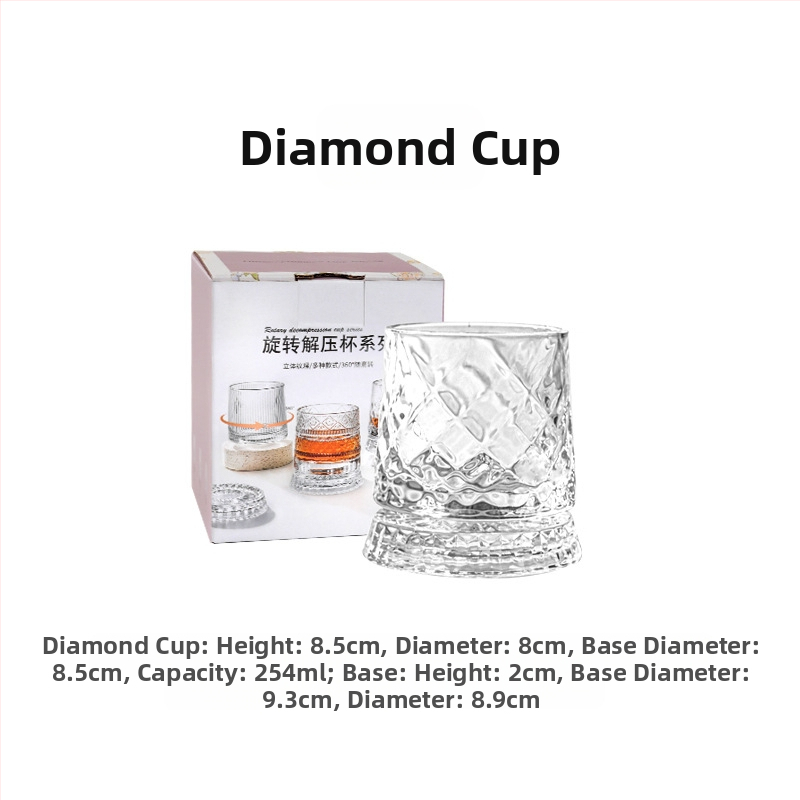 Csillag gyémánt forgó kristály dekantáló öltöny háztartási söröspohár whisky borospohár ajándék fény luxus bor öltöny