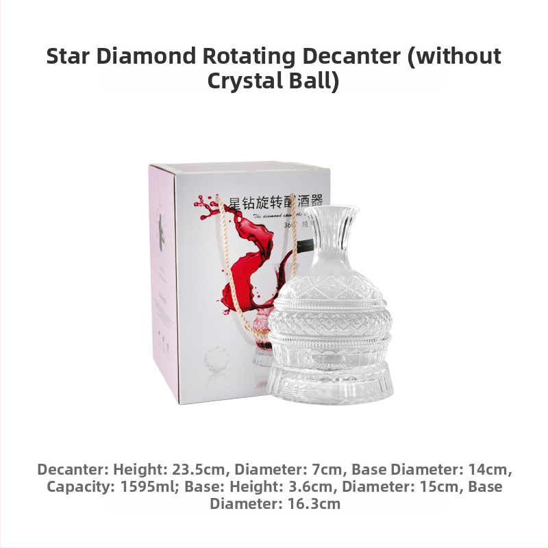 Csillag gyémánt forgó kristály dekantáló öltöny háztartási söröspohár whisky borospohár ajándék fény luxus bor öltöny