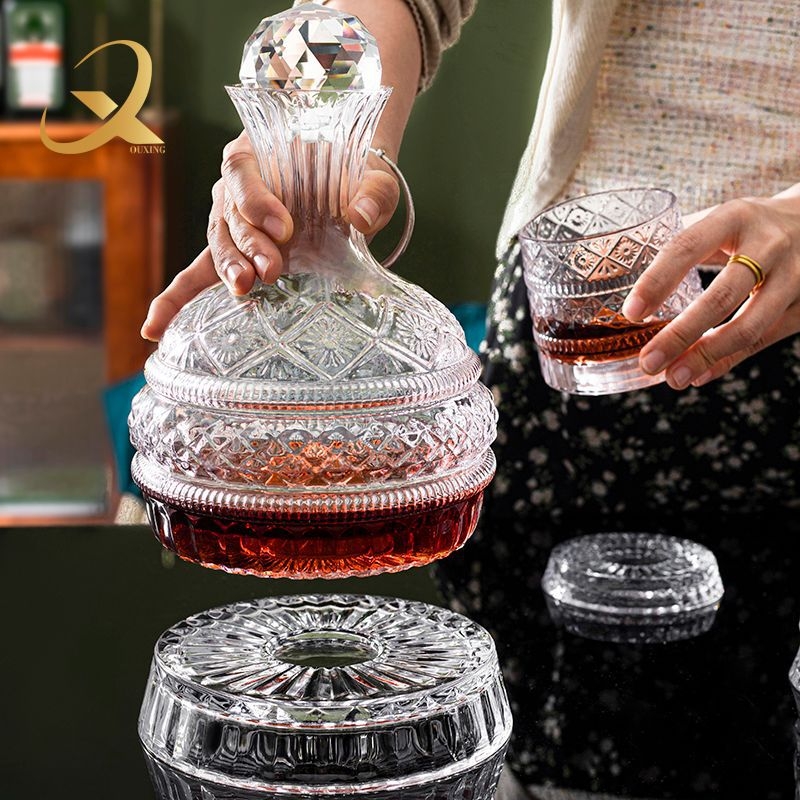 Csillag gyémánt forgó kristály dekantáló öltöny háztartási söröspohár whisky borospohár ajándék fény luxus bor öltöny