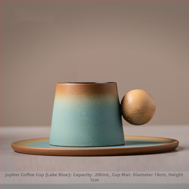 Csésze kerámia latte kávéscsészével és csészealjjal, kreatív délutáni teás bögre, kis, finom háztartási tejes reggelizőpohár