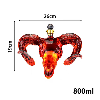 Πρόβατα κεφάλι μοντελοποίηση χειροτεχνίας μπουκάλι κρασί ginseng μπουκάλι κρασί καράφα εργοστάσιο χονδρικής 800ml καθαρό κόκκινο διάβολο παχύ ανθεκτικό στη θερμότητα