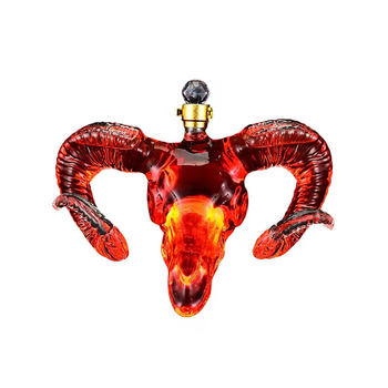 Πρόβατα κεφάλι μοντελοποίηση χειροτεχνίας μπουκάλι κρασί ginseng μπουκάλι κρασί καράφα εργοστάσιο χονδρικής 800ml καθαρό κόκκινο διάβολο παχύ ανθεκτικό στη θερμότητα