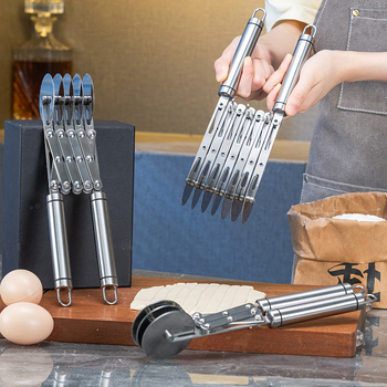 Μαχαίρι πίτσας από ανοξείδωτο ατσάλι με μαύρη λαβή, ταλαντωτής, μαχαίρι τηγανητής λωρίδας πολλαπλών τροχών, μαχαίρι πίτσας με πέντε τροχούς, μαχαίρι κυλίνδρου, εργαλεία κουζίνας