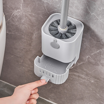 Tualetinis šepetys gali būti pakabinamas, vertikaliai, nėra aklavietės, tualeto ir vonios kambario buitinis valymas ilgakočiu šepečiu gali nusausinti ir surinkti vandenį