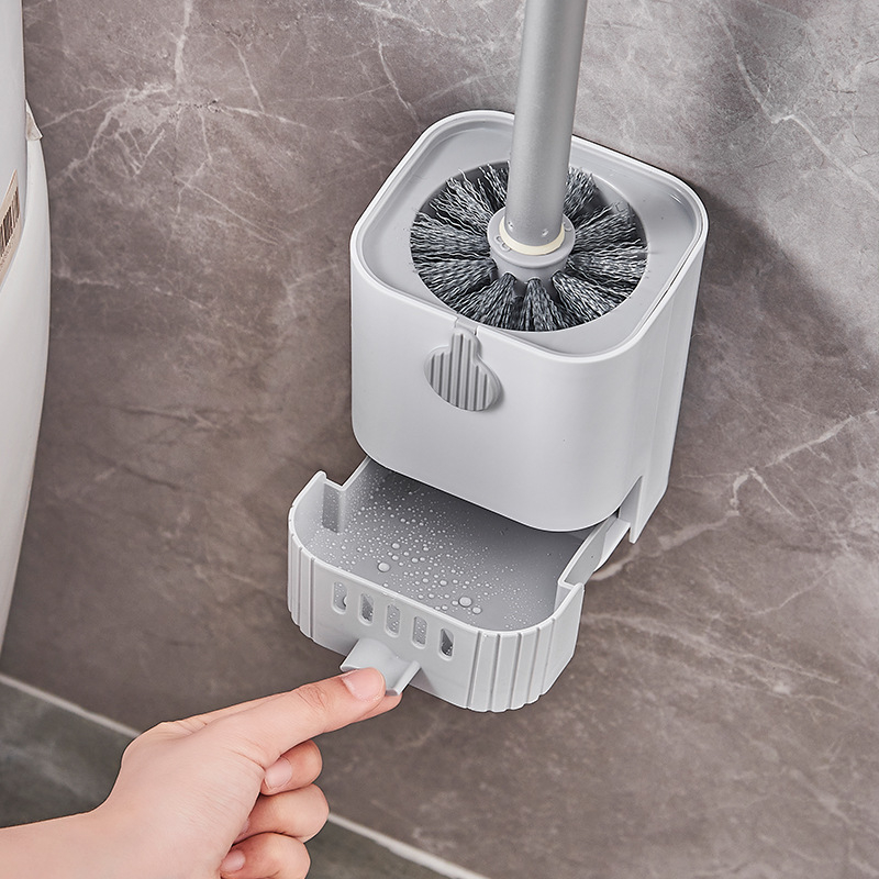 Tualetinis šepetys gali būti pakabinamas, vertikaliai, nėra aklavietės, tualeto ir vonios kambario buitinis valymas ilgakočiu šepečiu gali nusausinti ir surinkti vandenį