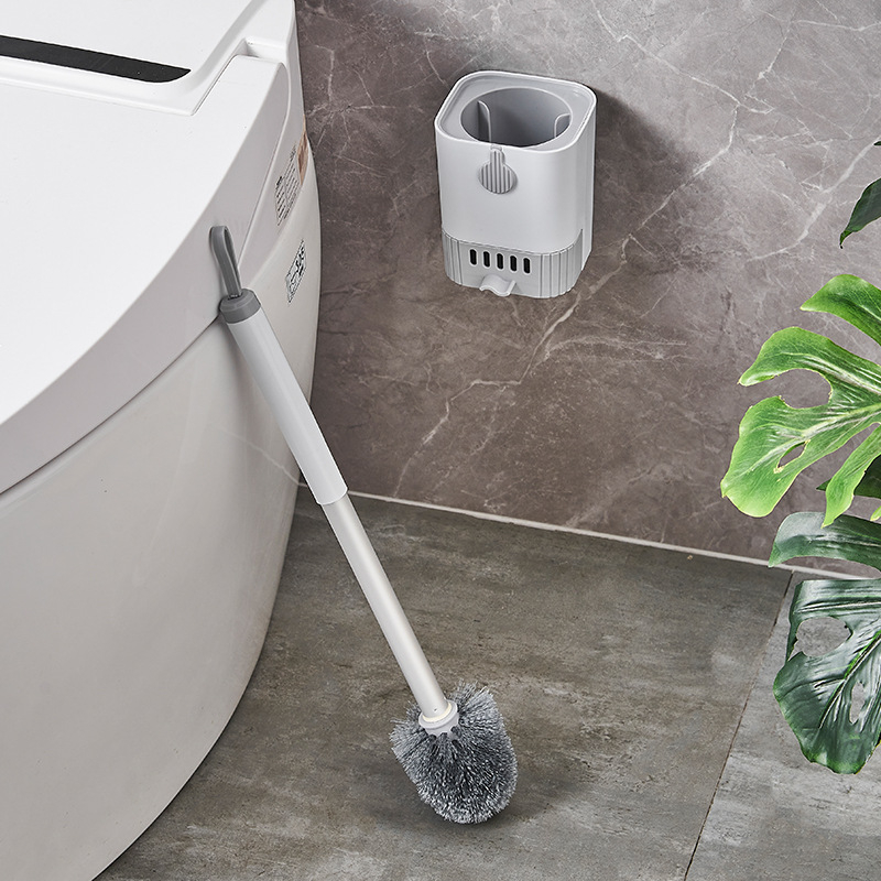 Tualetinis šepetys gali būti pakabinamas, vertikaliai, nėra aklavietės, tualeto ir vonios kambario buitinis valymas ilgakočiu šepečiu gali nusausinti ir surinkti vandenį