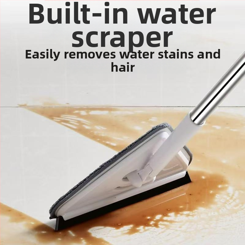 Нов триъгълен моп, изключително голям, въртящ се на 360 градуса, за почистване на стъклени стени, тавани, подове и дървени подове