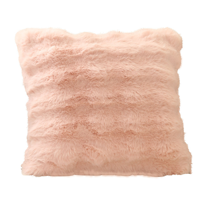 Кремава лека луксозна калъфка за възглавница в тоскански стил с плюшен заек, плюшена възглавница, диван, спалня, татами, облегалка