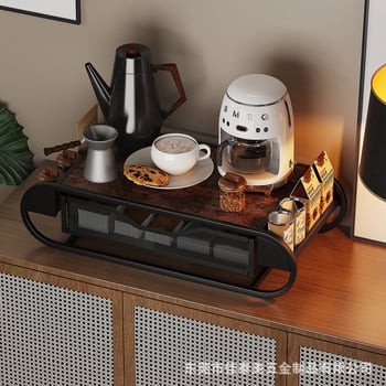 Kávékapszula-tároló állvány Új fiókos Duoqu Kusi kapszulatároló doboz Fém fa kávétároló állvány