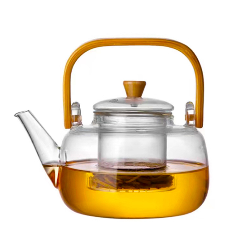 Veľkoobchodná továreň s hrubým veľkokapacitným lúčovým hrncom s vysokým borosilikátovým sklom, kanvica na čaj, kanvica na čaj