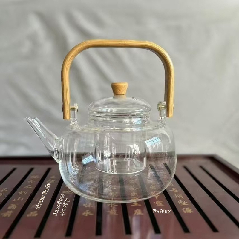 Veľkoobchodná továreň s hrubým veľkokapacitným lúčovým hrncom s vysokým borosilikátovým sklom, kanvica na čaj, kanvica na čaj