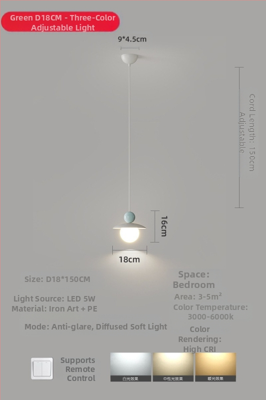 Moodne minimalistlik UFO restorani lühter loominguline kreemjas stiilis magamistoa voodiäärne väike lühter lastetoa õppetoa lamp