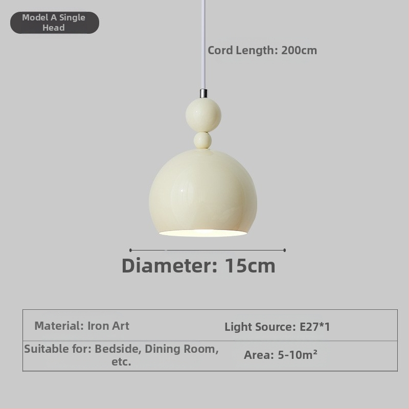 Moodne minimalistlik UFO restorani lühter loominguline kreemjas stiilis magamistoa voodiäärne väike lühter lastetoa õppetoa lamp