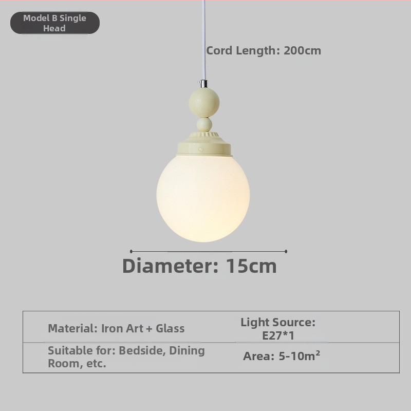 Moodne minimalistlik UFO restorani lühter loominguline kreemjas stiilis magamistoa voodiäärne väike lühter lastetoa õppetoa lamp