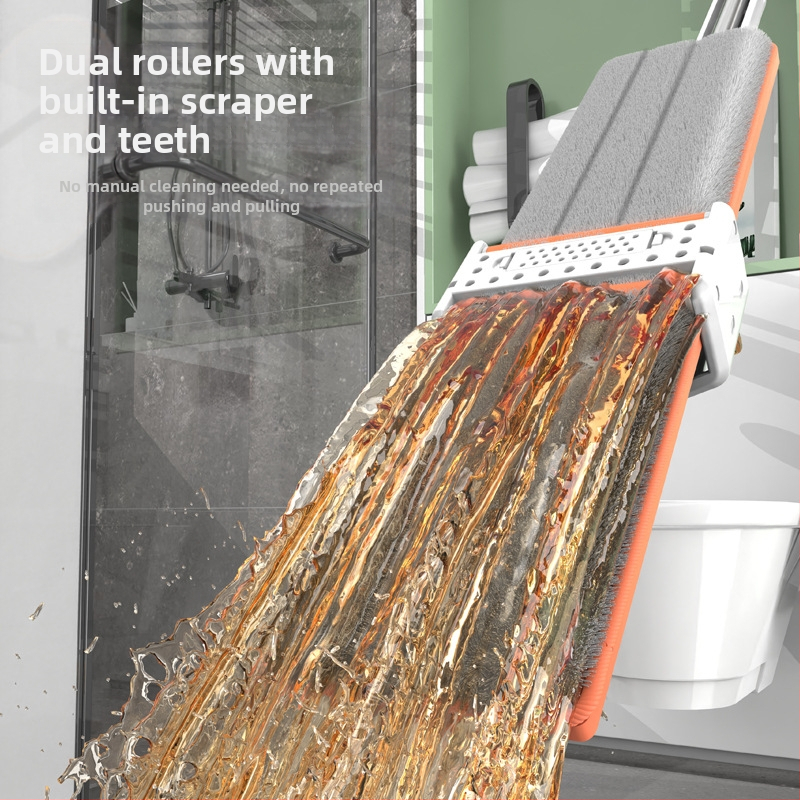 50 см моп, безръкохватков моп за домакинство, едномопов под, плосък моп, абсорбиращ вода, мързелив моп за под