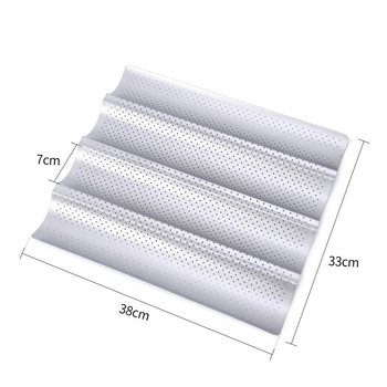 Prantsuse pulgavorm mittenakkuva pinnaga 2 pesa 3 pesa 4 pesa paksendatud prantsuse pulgavorm koogivorm laineline prantsuse pätsileib küpsetusplaat rest