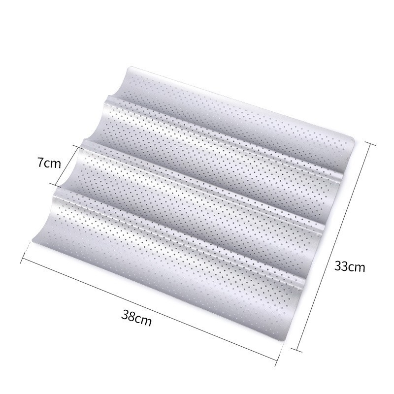 Prantsuse pulgavorm mittenakkuva pinnaga 2 pesa 3 pesa 4 pesa paksendatud prantsuse pulgavorm koogivorm laineline prantsuse pätsileib küpsetusplaat rest