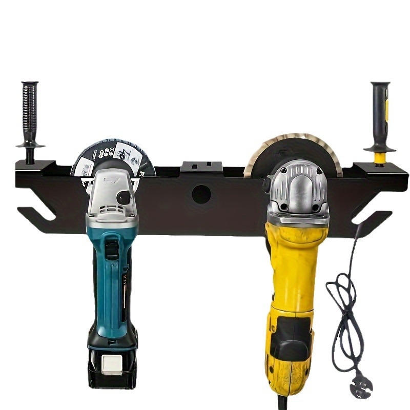 Sdy mustast metallist nurklihvija kronsteini nurklihvija hoiuriiuli lihvija konksu garaaži seinakinnitus