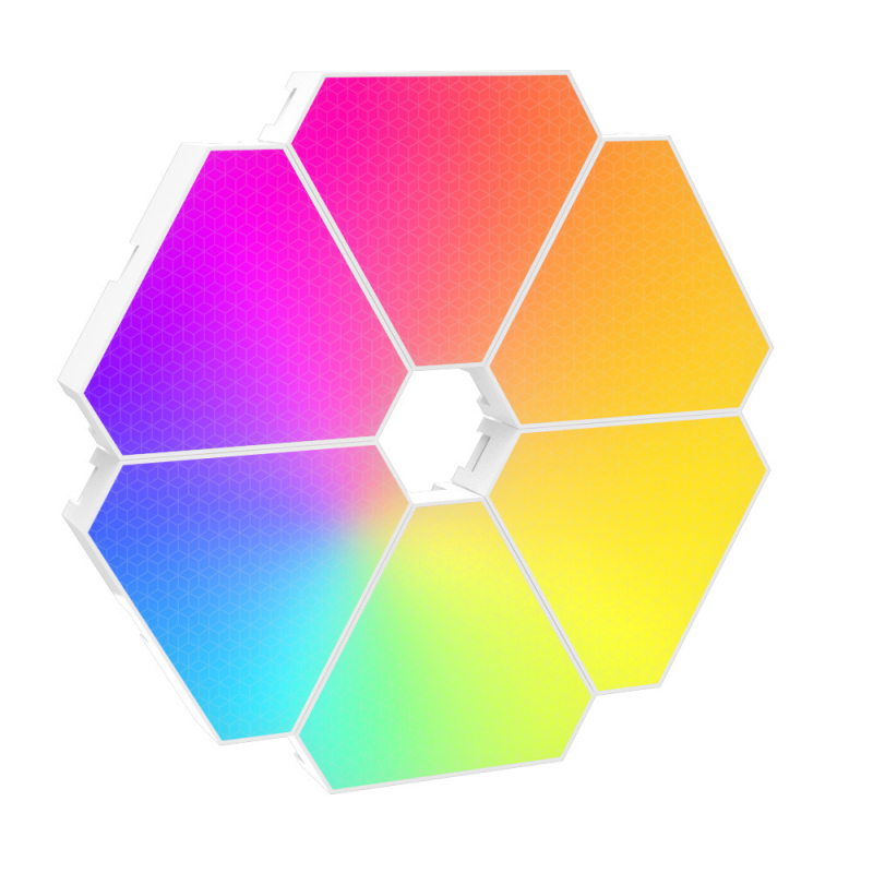 Kolmnurkne kvantlamp e-spordi intelligentne heli vastuvõtulamp kolmnurkne paaritu valguslaud RGB mäng isetegemise LED-ühendus