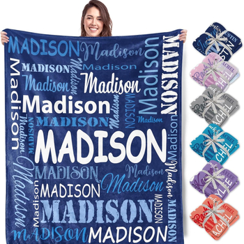 Персонализирано одеяло с име, фланелено одеяло за баща, майка, дете, приятел, подарък за рожден ден, подходящ за легло, диван