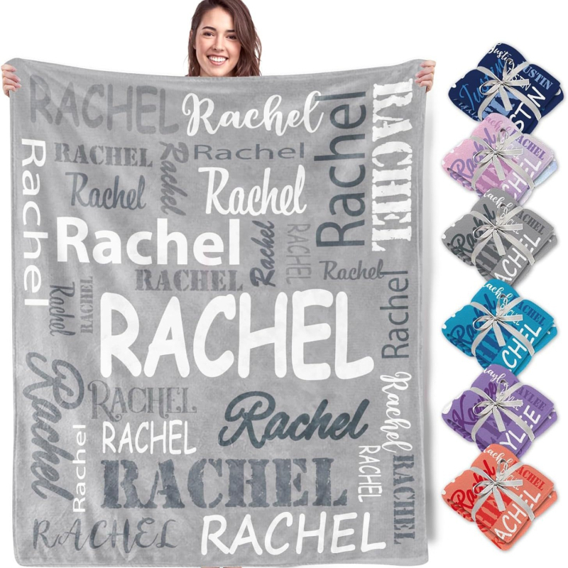Персонализирано одеяло с име, фланелено одеяло за баща, майка, дете, приятел, подарък за рожден ден, подходящ за легло, диван