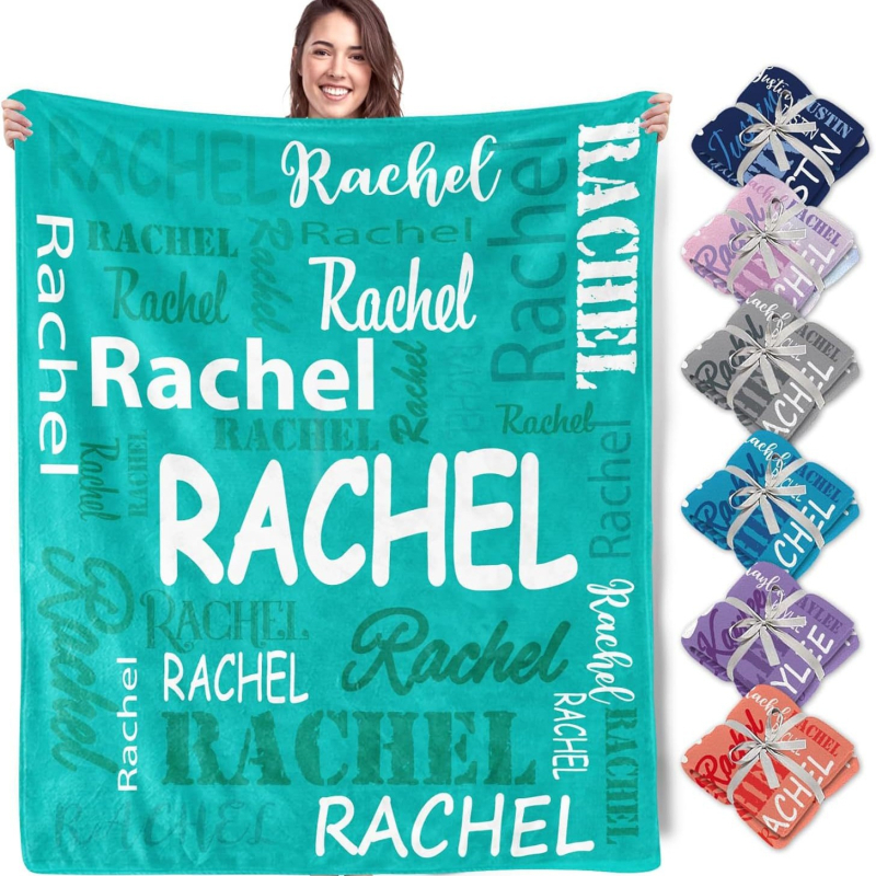 Персонализирано одеяло с име, фланелено одеяло за баща, майка, дете, приятел, подарък за рожден ден, подходящ за легло, диван