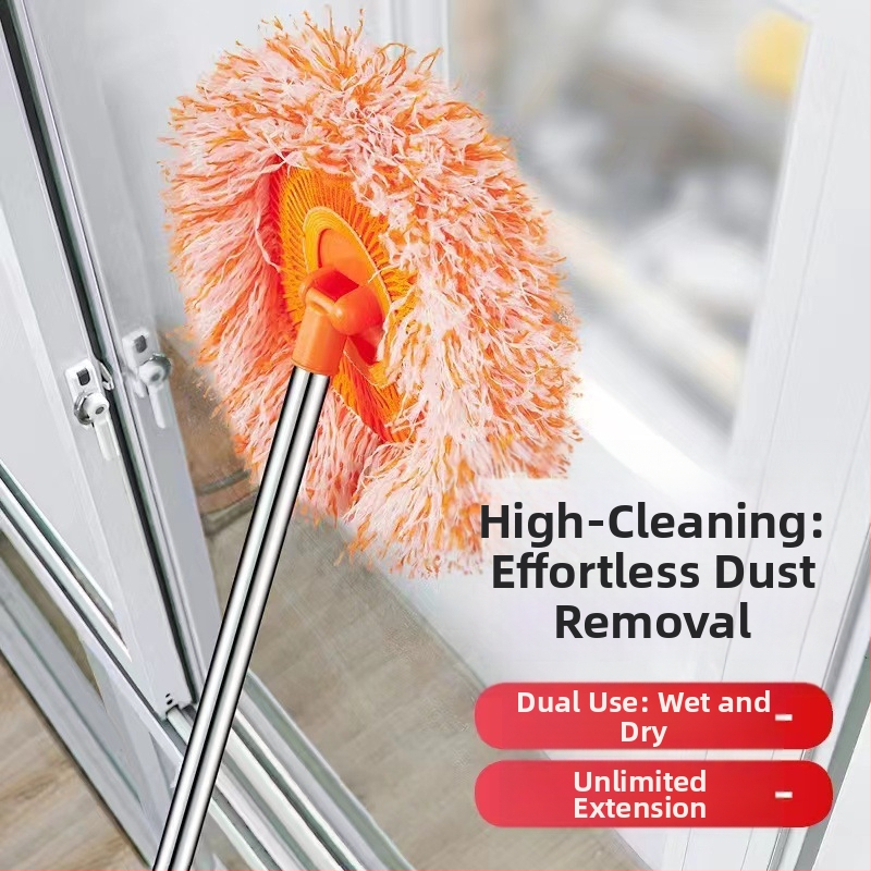 Моп за почистване на домакински прах от слънчоглед, моп за слънчоглед, телескопичен прът, производители на мопове за почистване на прах