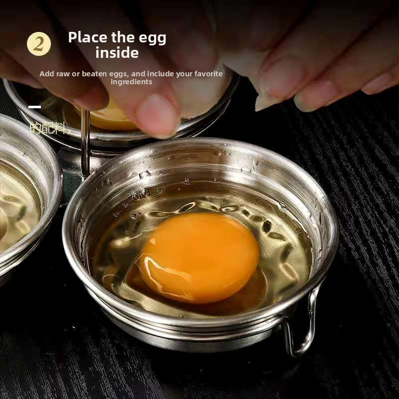 304 неръждаема стомана за готвене на яйца на пара, форма за готвене на яйца на пара, домакински инструмент за поширани яйца, форма за варени яйца, любовна готварска печка за яйца