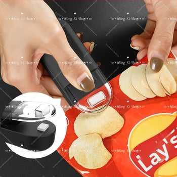 Mini sulgemismasin väike majapidamises kasutatav aku sulgeja toidu suupistekottide avamiseks ja sulgemiseks integreeritud plastist sulgemismasin väliskaubandusele