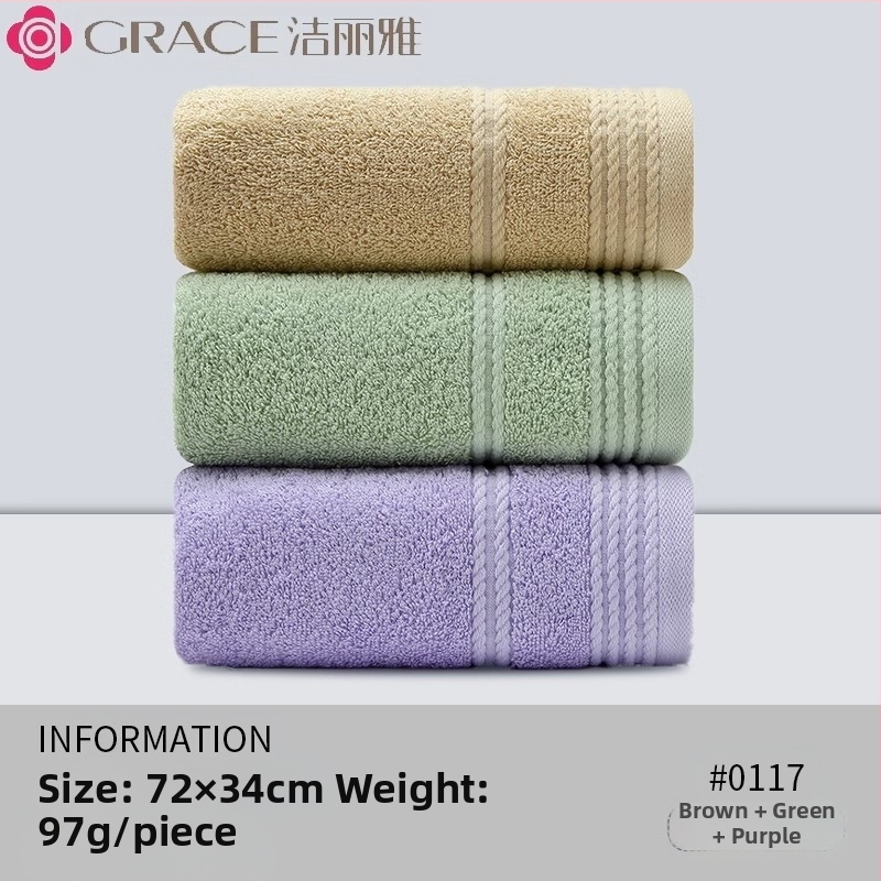 3 pakki Jieliya puuvillast rätikut 2024 Uus puuvillane A-klassi imav karvavaba majapidamisnäopesu täiskasvanutele mõeldud näorätik