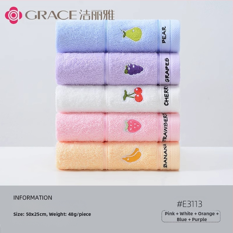 3 pakki Jieliya puuvillast rätikut 2024 Uus puuvillane A-klassi imav karvavaba majapidamisnäopesu täiskasvanutele mõeldud näorätik