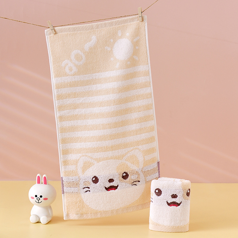 Laste rätik hulgimüügist žakaarkangast imav paks puuvill klass A lasteaia beebipesu armas kingitusrätik