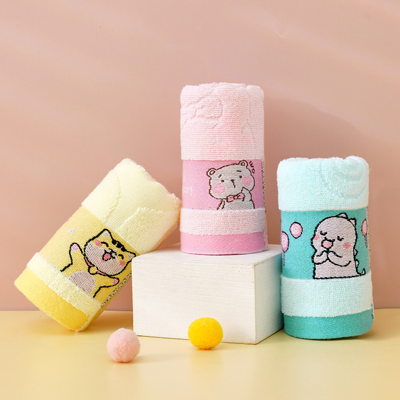 Laste rätik hulgimüügist žakaarkangast imav paks puuvill klass A lasteaia beebipesu armas kingitusrätik