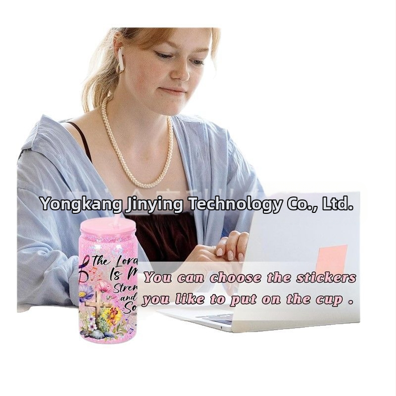 16oz värviline kahekihiline plastmassist lumepallitops auguga, silikoonkorgiga, värviline kaas, värviline õlgplastist müüritistops