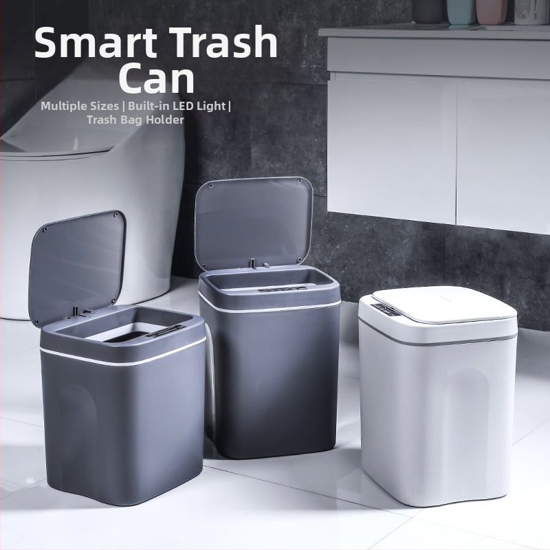 Uus nutikas prügikast vannitoa anduriga veekindel prügikast plastist loominguline nutika kodu prügikast hulgimüük
