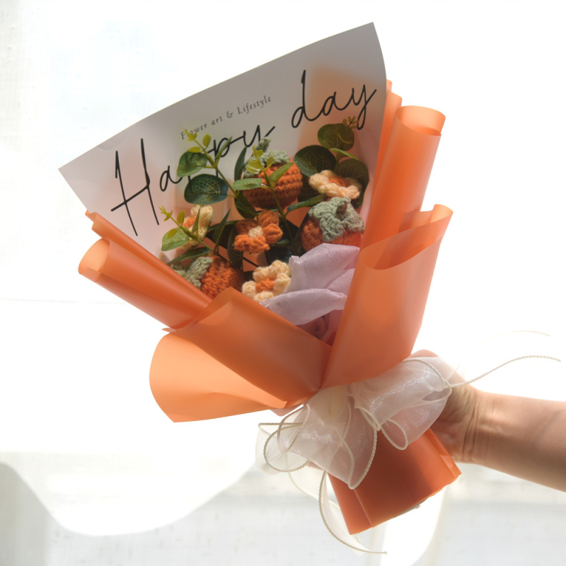 „Hangtu“ megztas saulėgrąžų vilnos austas gatavas gaminys, nemirtinga muilo gėlė, merginos sužadėtuvių gimtadienio dovana