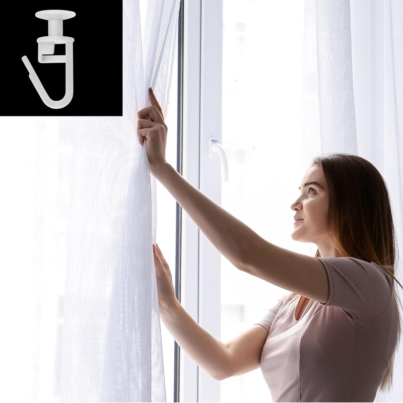 Užuolaidų priedai, nano skriemulys, 50 srieginių skriemulių, 4 tinka, yra sandėlyje.